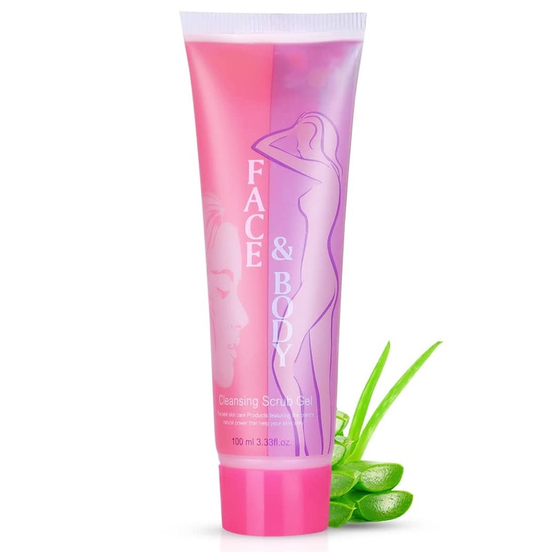 adbeni جل تقشير الوجه والجسم بالألوفيرا من أدبني، (100 مل) - Image 1