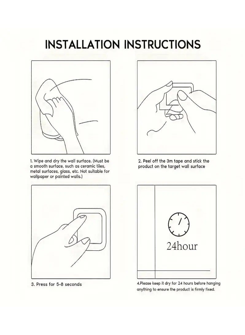 Self-Adhesive Toilet Paper Holder - White, Drill-Free Installation, Modern Design, Ideal for Kitchen and Bathroom - Image 4