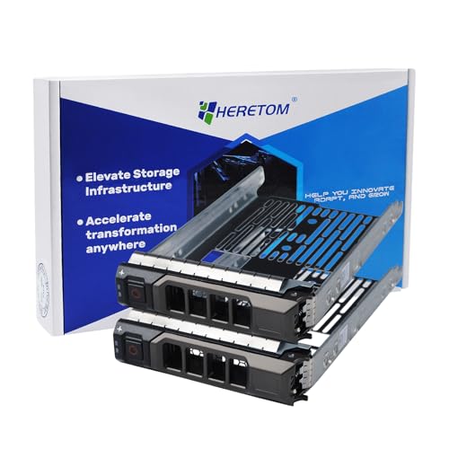 Heretom Hard Drive Tray Caddy 3.5 SSD Caddy F238F 0F238F SAS SATA Hard Drive Bracket Compatible for Dell Poweredge T330 T430 T630 R230 R330 R430 R530 R630 R730 R730XD R930, 2 Pack - Image 1