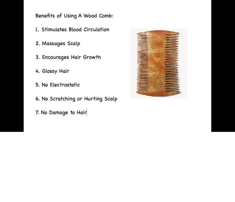 BOXO Hair Fall And Dandruff Control Double Sided Neem Wood Comb For Men And Women Pack Of 1 - Image 3