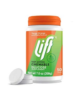 LIFT Glucose | Fast-Acting Glucose Chewable Energy Tablets | Orange | 50 Ct Jar (Pack Of 6)  - Image 1