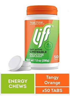 LIFT Glucose | Fast-Acting Glucose Chewable Energy Tablets | Orange | 50 Ct Jar (Pack Of 6)  - Image 2