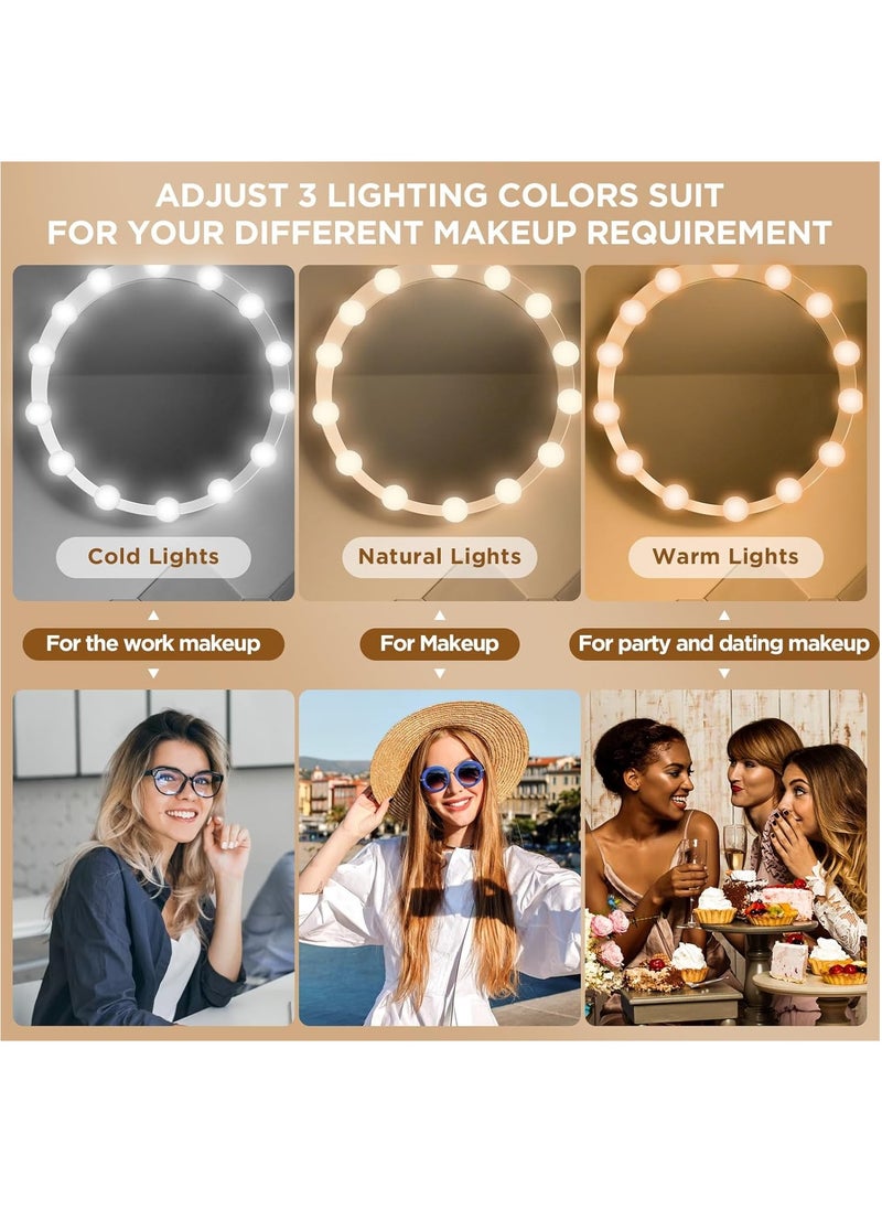 Generic - Vanity Lights Kits DIY, Makeup Lights with 14pcs Dimmable Bulbs, 3 Colour Modes with Touch Sensor Dimmer Switch for Dressing Table - Image 1