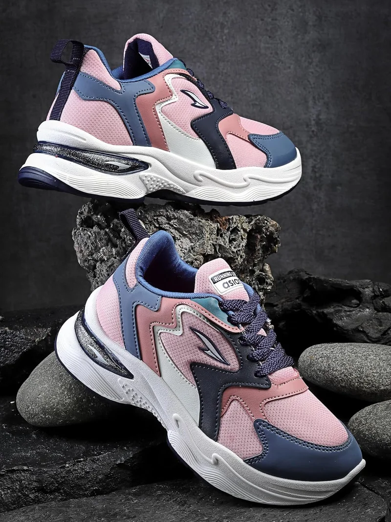 Asian Stylish Baby Pink Sneakers for Women and Girls