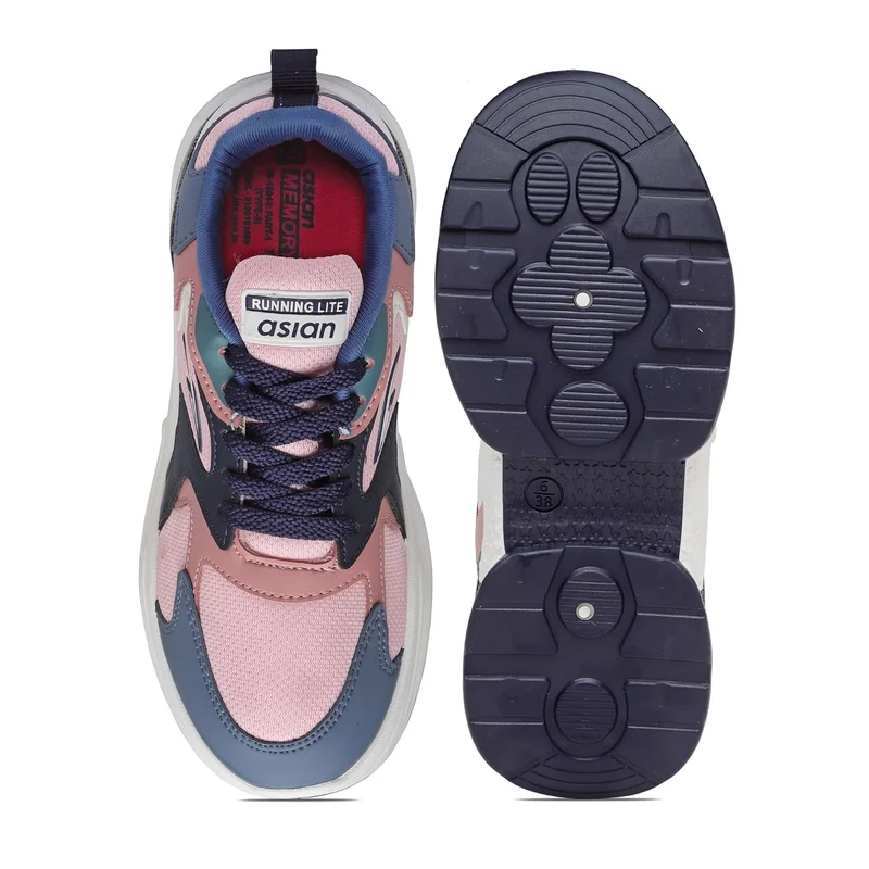 Asian Stylish Baby Pink Sneakers for Women and Girls
