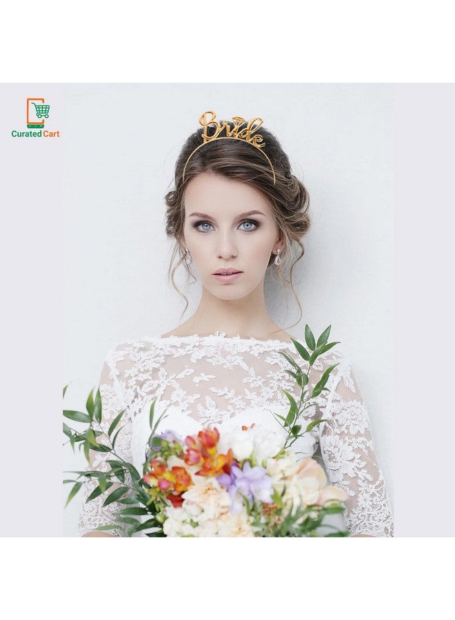 Curated Cart 1Pcs Bride To Be Headband, Women's Bridal Tiara for Bachelorette Party, Shower Gift, and Hair Accessories - Image 5