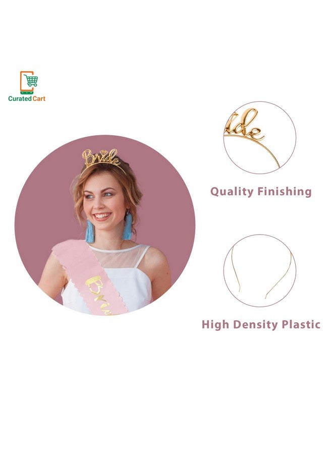 Curated Cart 1Pcs Bride To Be Headband, Women's Bridal Tiara for Bachelorette Party, Shower Gift, and Hair Accessories - Image 4