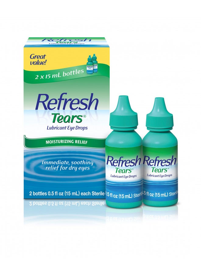 REFRESH Refresh Tears Lubricant Eye Drops, 2 Count (Pack of 1)  - Image 1