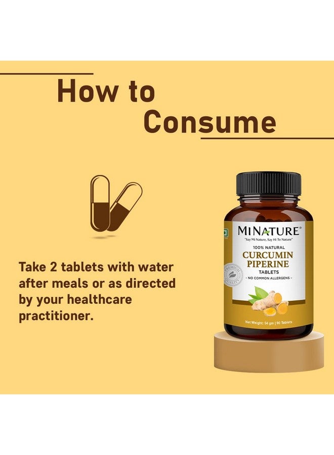 minature أقراص مي ناتشر الكركمين مع البيبرين | مستخلص 95% من الكركمين مع مستخلص البيبرين | يعزز المناعة | 90 قرص، 54 جرام، 500 ملغ - Image 5