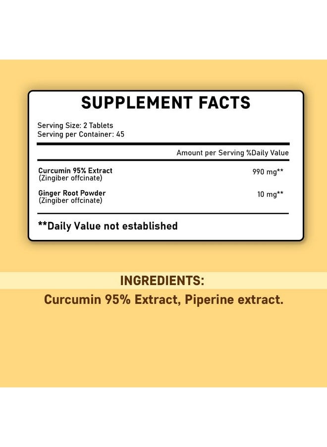 minature أقراص مي ناتشر الكركمين مع البيبرين | مستخلص 95% من الكركمين مع مستخلص البيبرين | يعزز المناعة | 90 قرص، 54 جرام، 500 ملغ - Image 2