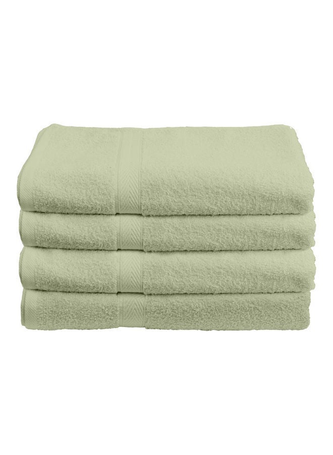 4-Piece  Fast Absorbent Bath Towel Set Sage Green 70 x 140cm - Image 2