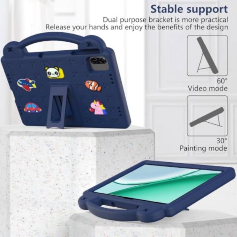 Case for Honor Pad X8b 11 2026: Blue Lightweight Shockproof Full Body Protective Cover with Handle Stand and Shoulder Strap Kickstand - Image 3
