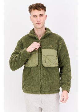 adidas Originals Men Sportswear Fit Long Sleeve Outdoor Jacket, Olive  - Image 1