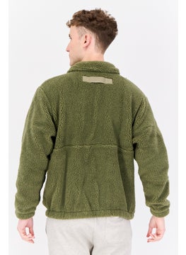 adidas Originals Men Sportswear Fit Long Sleeve Outdoor Jacket, Olive  - Image 2
