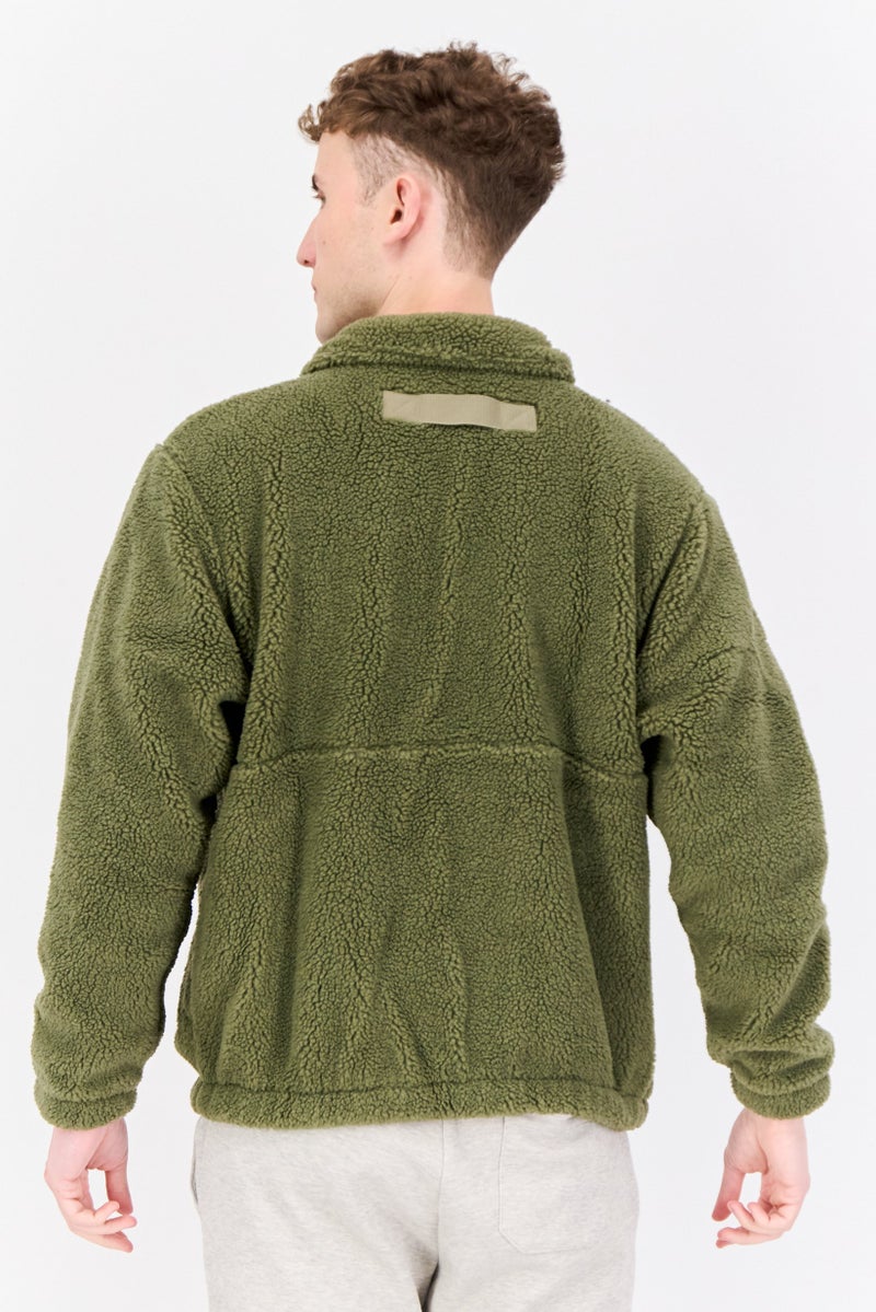 adidas Originals Men Sportswear Fit Long Sleeve Outdoor Jacket, Olive  - Image 2