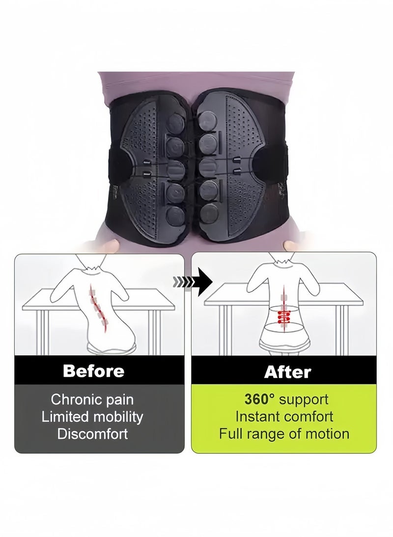 Back Brace for Heavy Lifting, Lumbar Support Belt with Dual Pulley System, Lower Back Pain Relief for Spine Stability, Adjustable Breathable Waist Trainer for Men and Women - Image 3