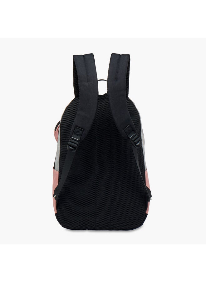 Kappa Girls Colourblock School Backpack with Adjustable Straps and Pouch Set - 18x32x46 cm - Image 4