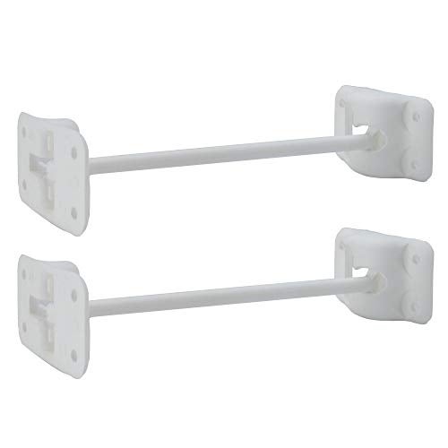 RecPro RV T-Style Door Holder Catch | Latch Holder | Cargo Hatch | Black or White Color Options | 4", 6" or 10" Option | 2 Pack (10 Inches, White) - Image 1
