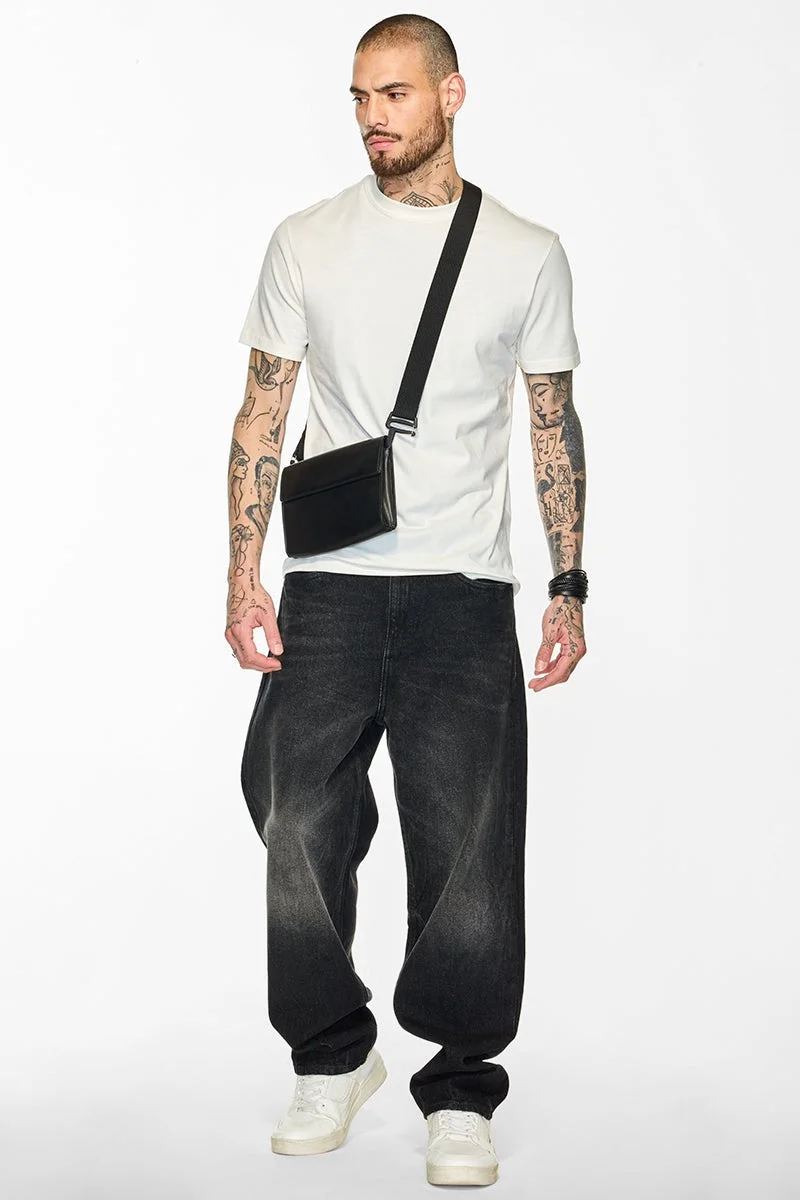 SNITCH Off White Core Lab Off White Solid Regular Fit T-Shirt for Men ...