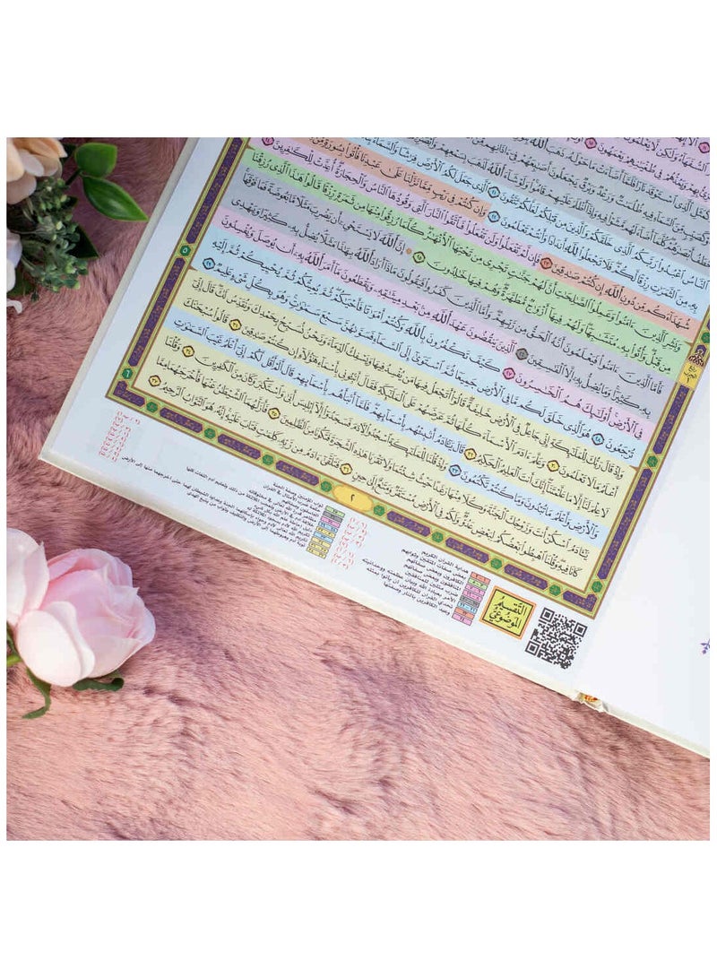 Quran Qiyam Luxury velvet cover with thematic division of verses of the Holy Qur’an, velvet, large size 25/35 cm - Image 5