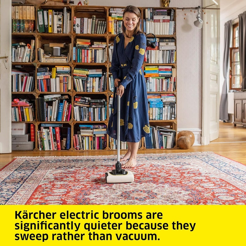 Kärcher KB 5 Electric Floor Sweeper Broom, for Carpets, Hardwood Floors and Tiles, Lightweight and Cordless, Ideal for Fur, Hair, Dirt & Dust - Image 2