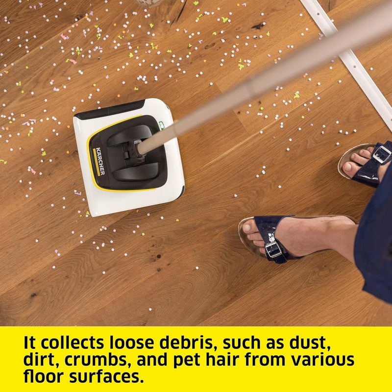 Kärcher KB 5 Electric Floor Sweeper Broom, for Carpets, Hardwood Floors and Tiles, Lightweight and Cordless, Ideal for Fur, Hair, Dirt & Dust - Image 4