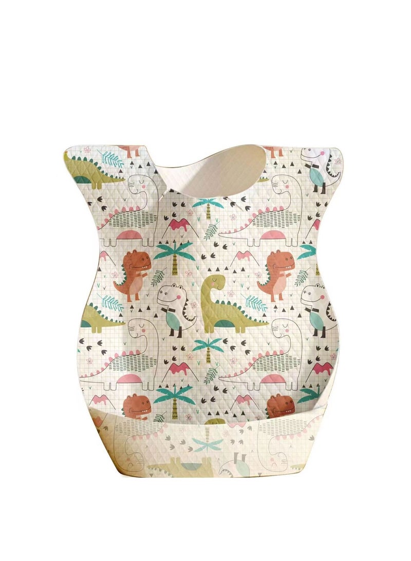 STAR BABiES مريلة ستار بيبيز للاستخدام مرة واحدة - عبوة من 10 قطع مطبوعة بطبعة ديناصور - جديدة - Image 1