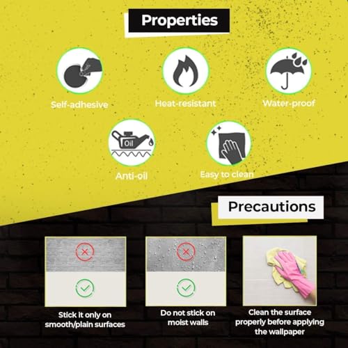 Barebeauty Self-Adhesive Wall Sticker Waterproof Anti Mode and Heat Resistant Drawer Kitchen Oil Proof Foil Stickers Kitchen Wallpaper (45cm X 300cm) (Pack of 1) - Image 5