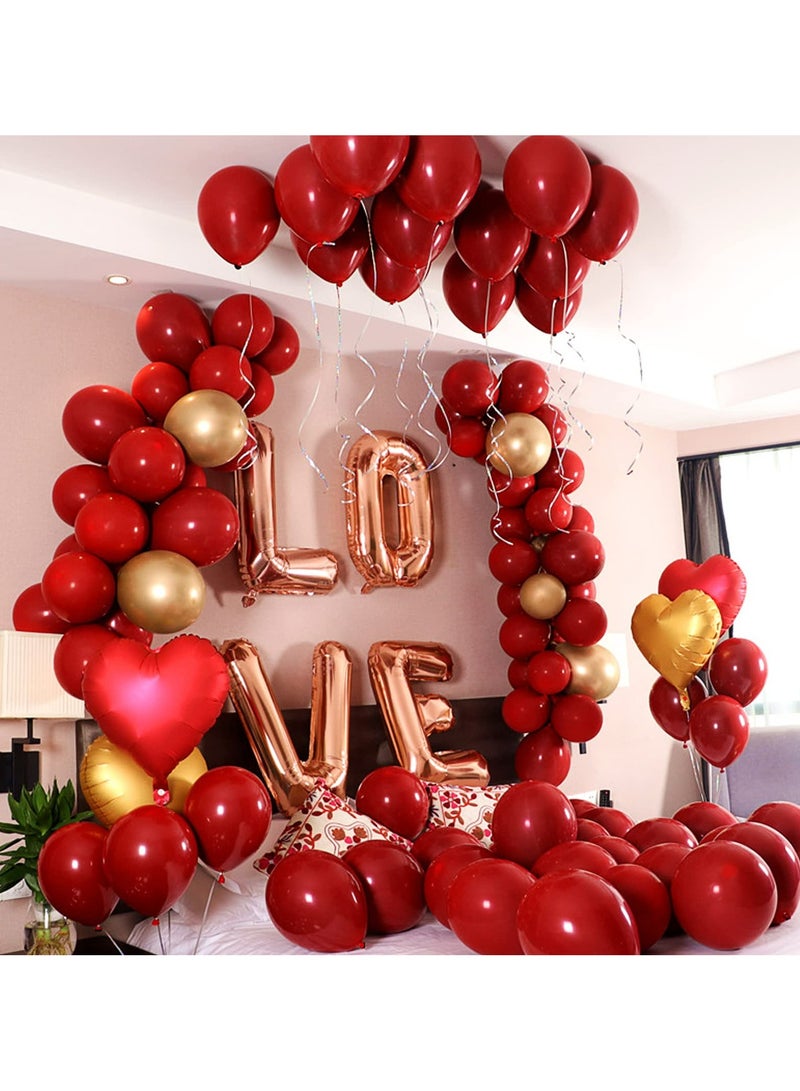 129pcs Red Balloons Different Sizes 18 12 10 5 Inch for Garland Arch, Premium Red Latex Balloons for Birthday Party Wedding Valentine's Day Baby Shower Party Decoration - Image 3