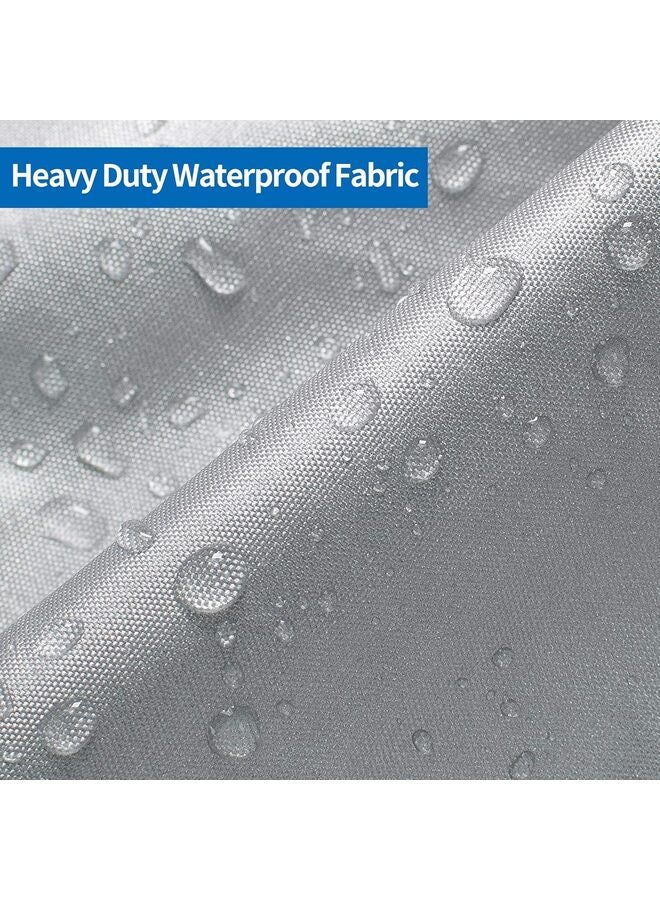 LAMAY Heavy Duty 600D Marine Grade Polyester Canvas Trailerable Waterproofing Boat Cover,Fits V-Hull,Tri-Hull, Runabout Boat Cover (Length:17'-19') (Color : Gray) - Image 3