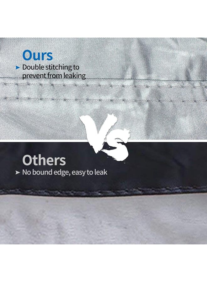 LAMAY Heavy Duty 600D Marine Grade Polyester Canvas Trailerable Waterproofing Boat Cover,Fits V-Hull,Tri-Hull, Runabout Boat Cover (Length:17'-19') (Color : Gray) - Image 4