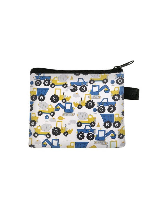 New Excavator Coin Purse Children's Mini Cartoon Storage Bag Student Large Capacity Casual Key Card Holder