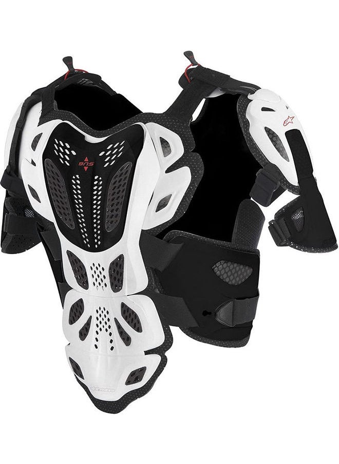 Alpinestars - A10 Full Chest Protector White/Black/Red-XS/S - Image 1