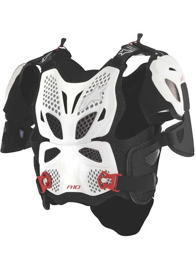 Alpinestars - A10 Full Chest Protector White/Black/Red-XS/S - Image 1