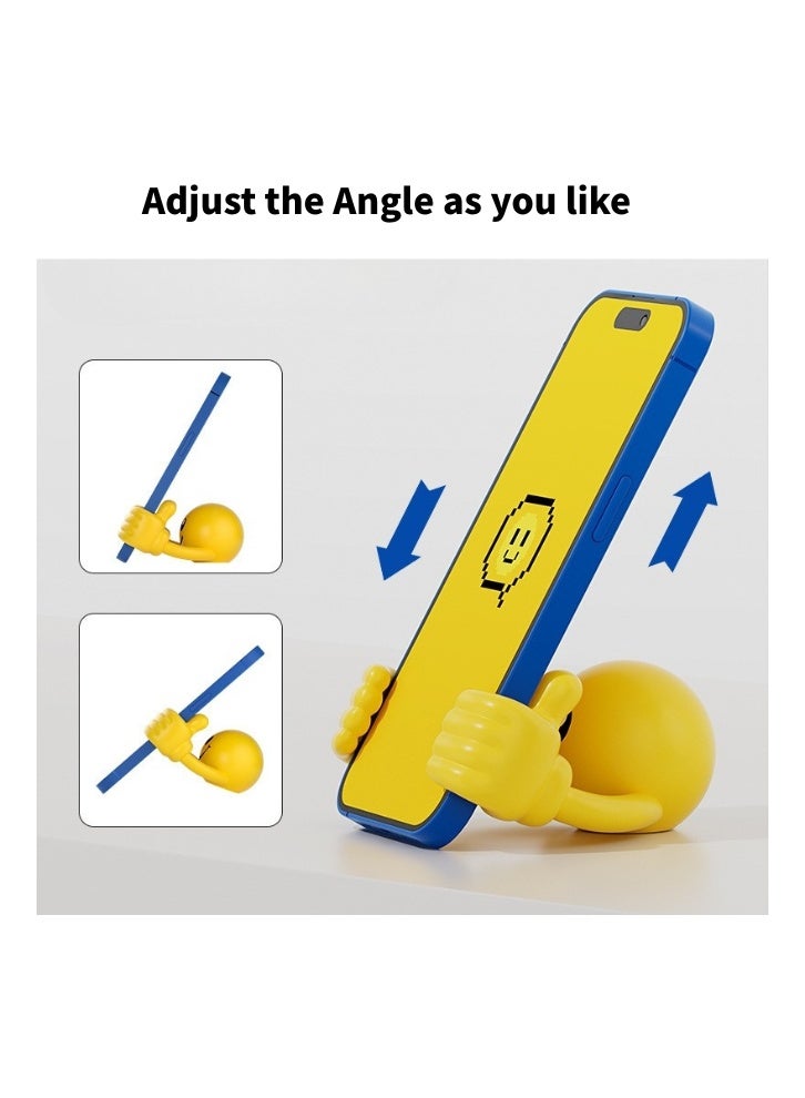Multi-functional Desktop Phone Stand,Cell Phone Supports,phone holder, 360° Adjustable, Smiley Face/Thumbs-Up Style, Free Switching Between Landscape and Portrait Modes, Hands-Free - Image 3