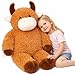 Cudhug 32 Big Highland Cow Stuffed Animal Giant Highland Cow Plush Toy Huge Size Fluffy Plushy Fat Plushie Gift for Kids - Image 3