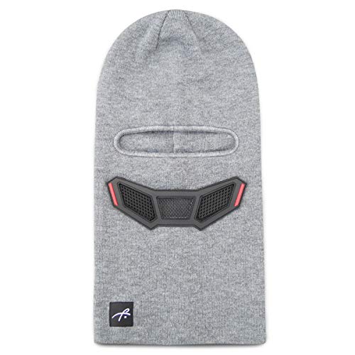 Grace Folly Knit Balaclava Full Face Winter Ski Mask with Vented Mouthpiece (Light Grey) - Image 3