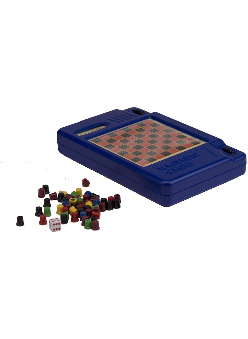 Pressman Pressman 6in1 Travel Magnetic Games  Turn A Knob and A New Game Appears Multi Color 5  - Image 3