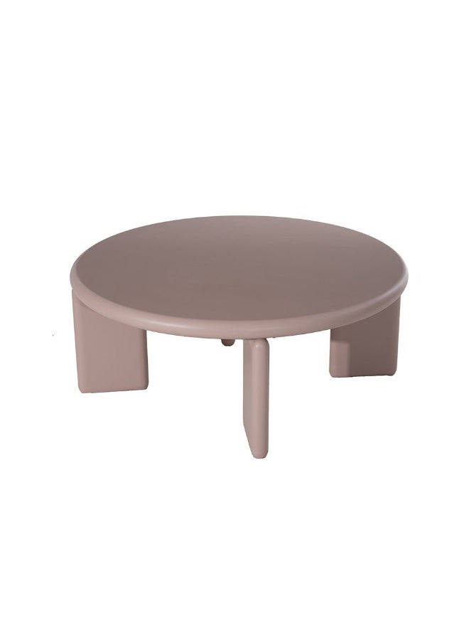 DANUBE HOME Morisson Round Coffee Table | Multifunctional Living Room Desk | Space Saving Center Table | Modern Design Furniture For Home Living Room L100xW100xH40cm - Taupe - Image 2
