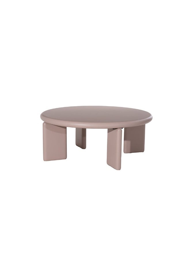 DANUBE HOME Morisson Round Coffee Table | Multifunctional Living Room Desk | Space Saving Center Table | Modern Design Furniture For Home Living Room L100xW100xH40cm - Taupe - Image 3