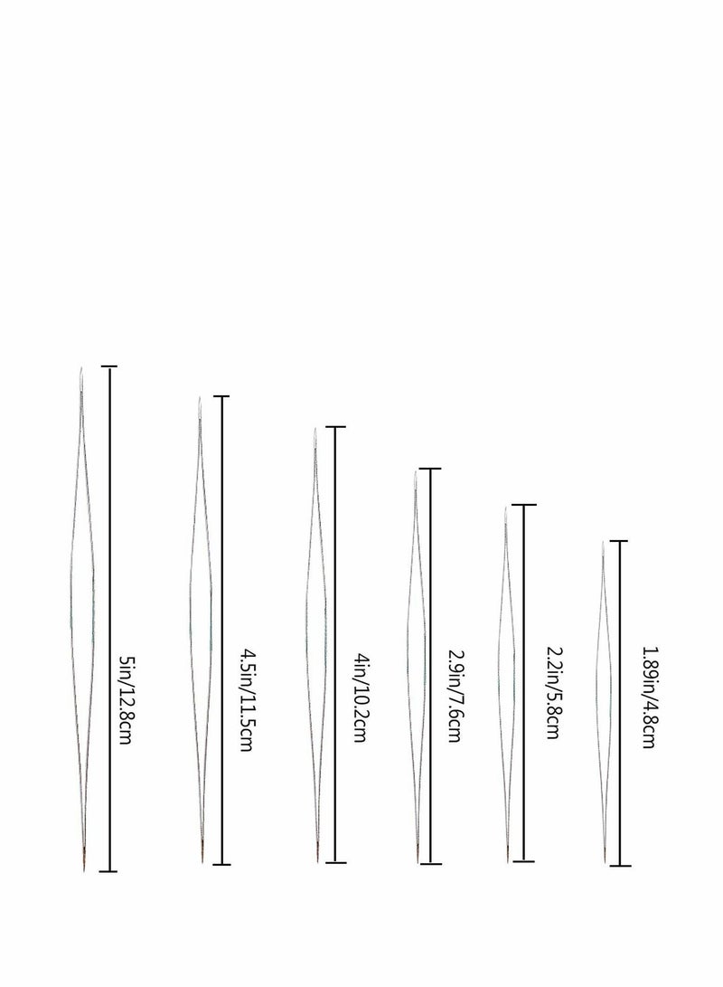 NIBEMINENT Beading Needles, 6 Sizes Beads Needles Big Eye Collapsible Set for Jewelry Making with Needle Bottle 18 Pieces - Image 3