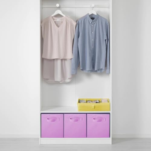 PowerKing Collapsible Storage Cubes with Handles, Fabric Foldable Bins for Closet Shelves, Durable Organization Storage Bins, 10.5'' x 11'' x 10.5'', 6 Pack, Pink - Image 3