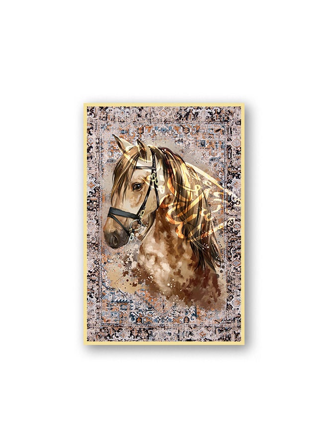 Marktna Canvas Wall Art For Wall Decoration,Islamic Design,With A Hollow Golden Frame,Size (120x80),One Piece - Image 2