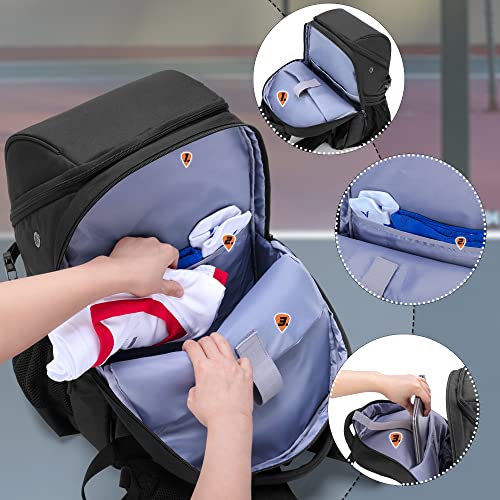 DSLEAF Basketball Backpack for Men, Soccer Bag with Ball Compartment & Shoe Compartment for Basketball, Soccer, Volleyball Training - Image 3