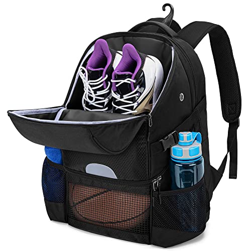 DSLEAF Basketball Backpack for Men, Soccer Bag with Ball Compartment & Shoe Compartment for Basketball, Soccer, Volleyball Training - Image 1