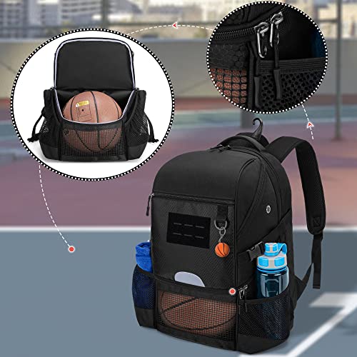 DSLEAF Basketball Backpack for Men, Soccer Bag with Ball Compartment & Shoe Compartment for Basketball, Soccer, Volleyball Training - Image 5