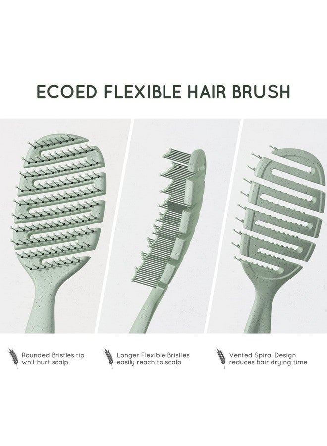 ecoed Degradable Vented Hair Brushdetangling Brushdetangler Brush For Curly Thick And Straight Hair Dry And Wet Detangling Quickly Detangles And Smooths Hairhair Brush For Women And Men. - Image 4