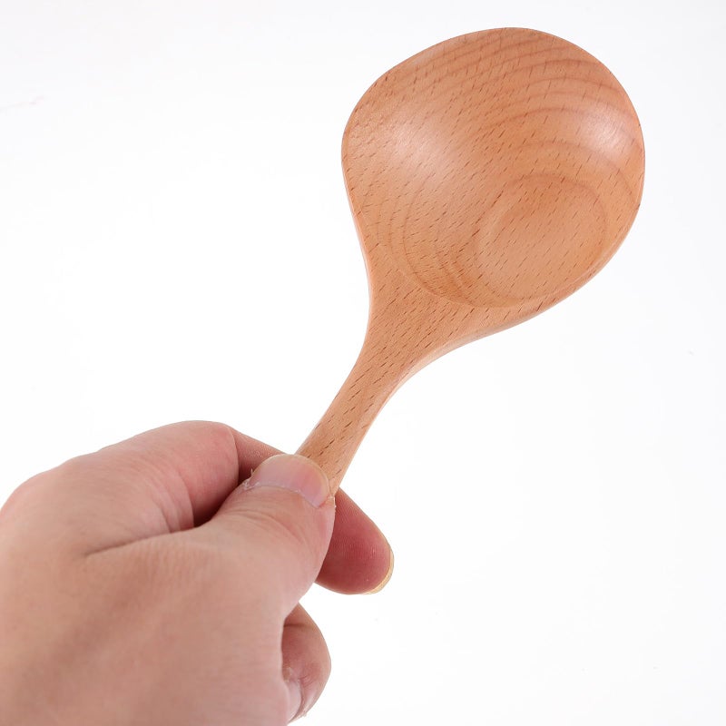 Small Beech Wood Duckbill Spoon Kitchen Cooking Stirring Serving Ladle - Image 5