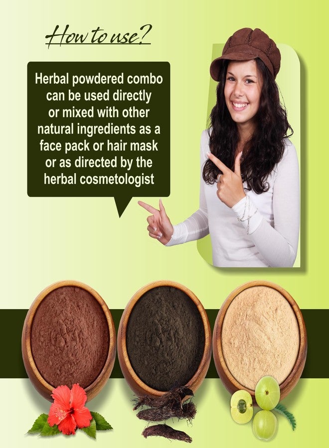 IYUSH Herbal Ayurveda Jatamansi Amla Hibiscus Powder for Hair Growth - 750gm | Amla Powder, Hibiscus Powder, and Jatamansi Powder | Hair Volume Powder | Skin Care & Hair Care | (250gm each) - Image 4