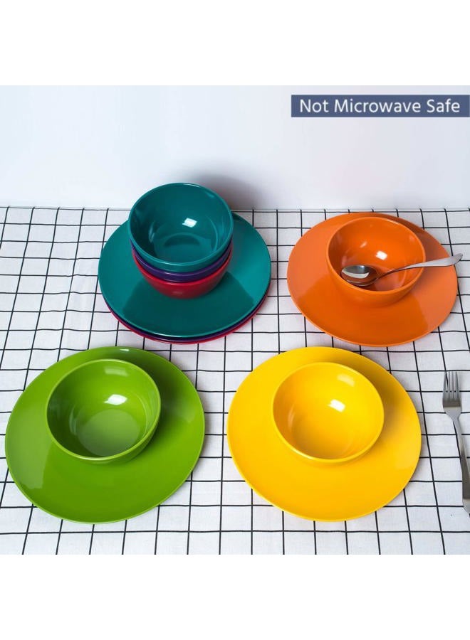 KX-WARE Melamine Bowls set - 28oz 6inch 100% Melamine Cereal/Soup/Salad Bowls, Set of 6 in 6 Assorted Colors | Shatter-Proof and Chip-Resistant Dishwasher Safe, BPA Free - Image 4